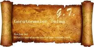 Gerstenmeier Telma névjegykártya
